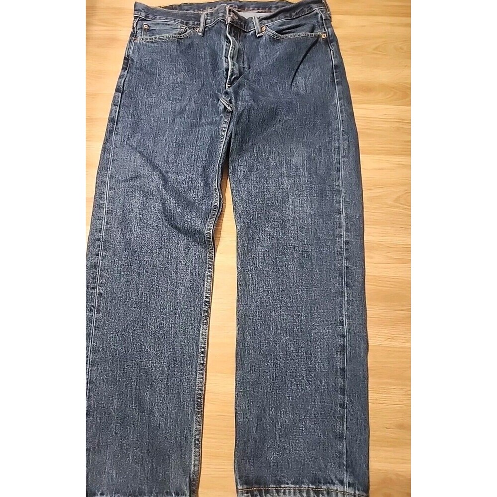 Levis 505 Jeans Mens 38X32 Blue Denim Straight Leg Cotton 5 Pockets Tags